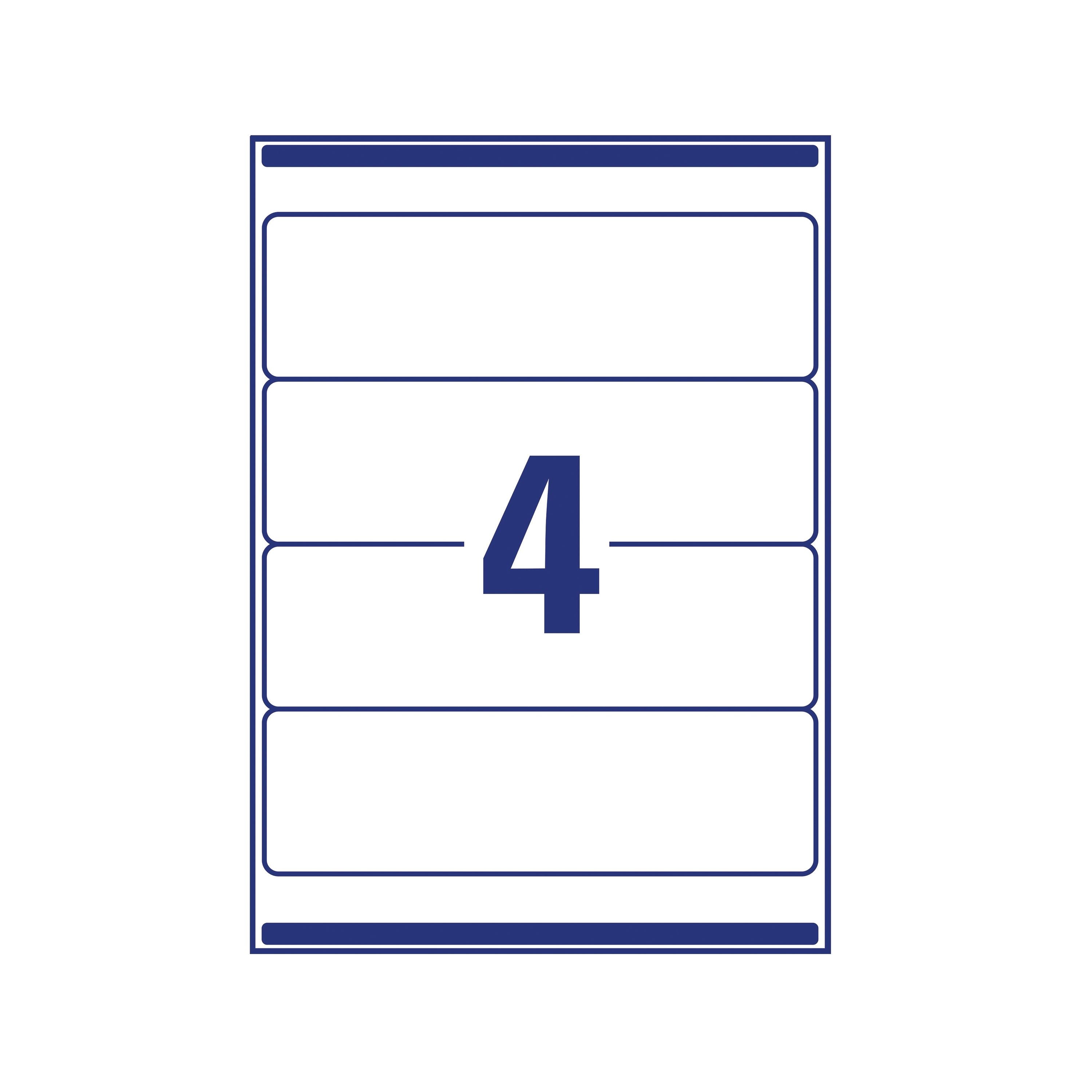 Avery Laser Inkjet Lever Arch Labels 200x60mm White L7171 – (Pack of 100)