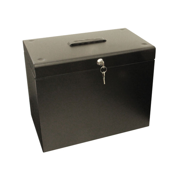 Cathedral Metal File Box Home Office A4 Black A4bk