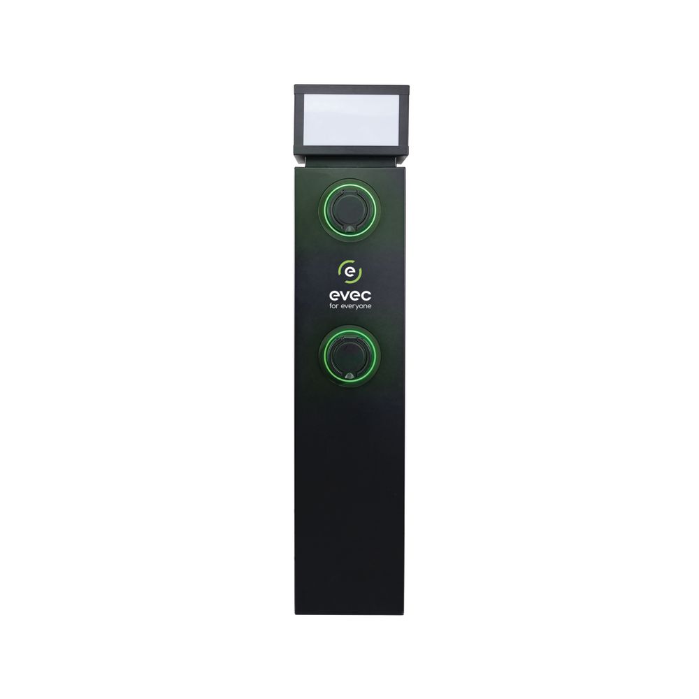 Evec Electric Vehicle Dual Charger Pedestal Type 2 Sockets 7kw Edp01