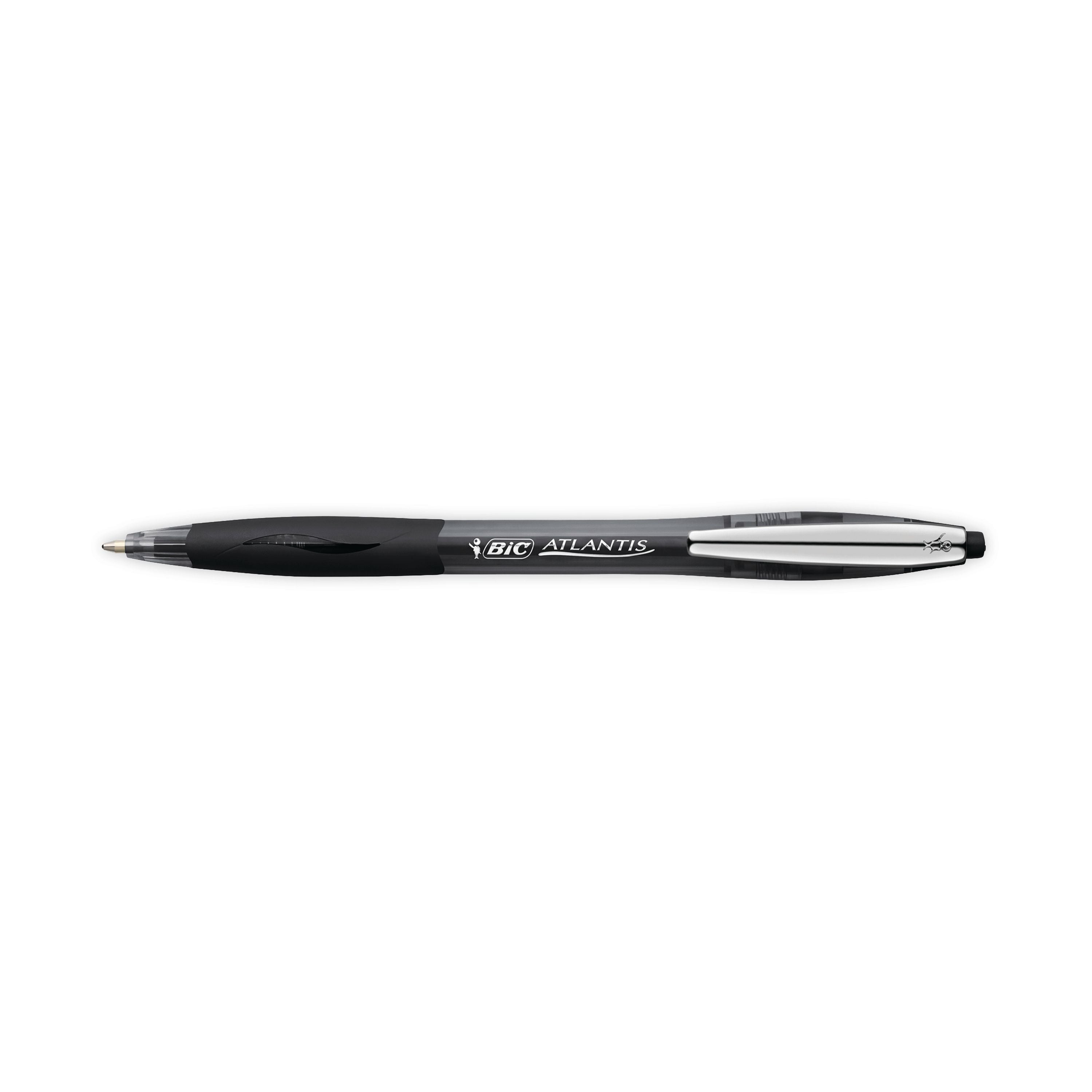 Bic Atlantis Premium Ballpoint Pen Medium Black – (Pack of 12)