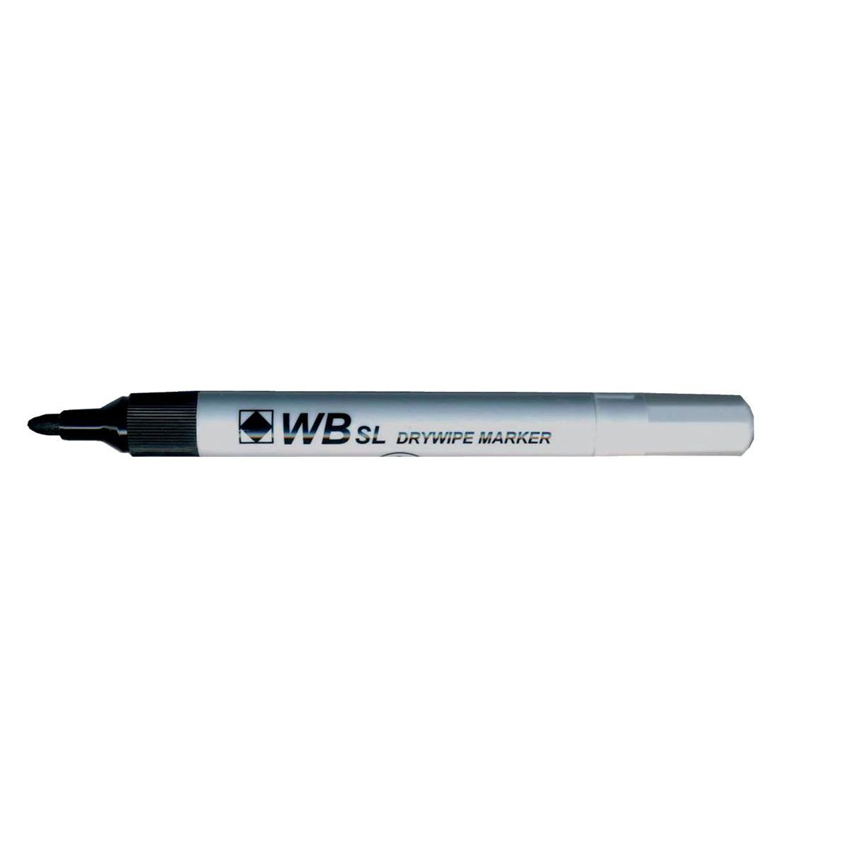 5 Star Strategy SL Dry Wipe Markers Bullet Tip Black – (Pack of 10)