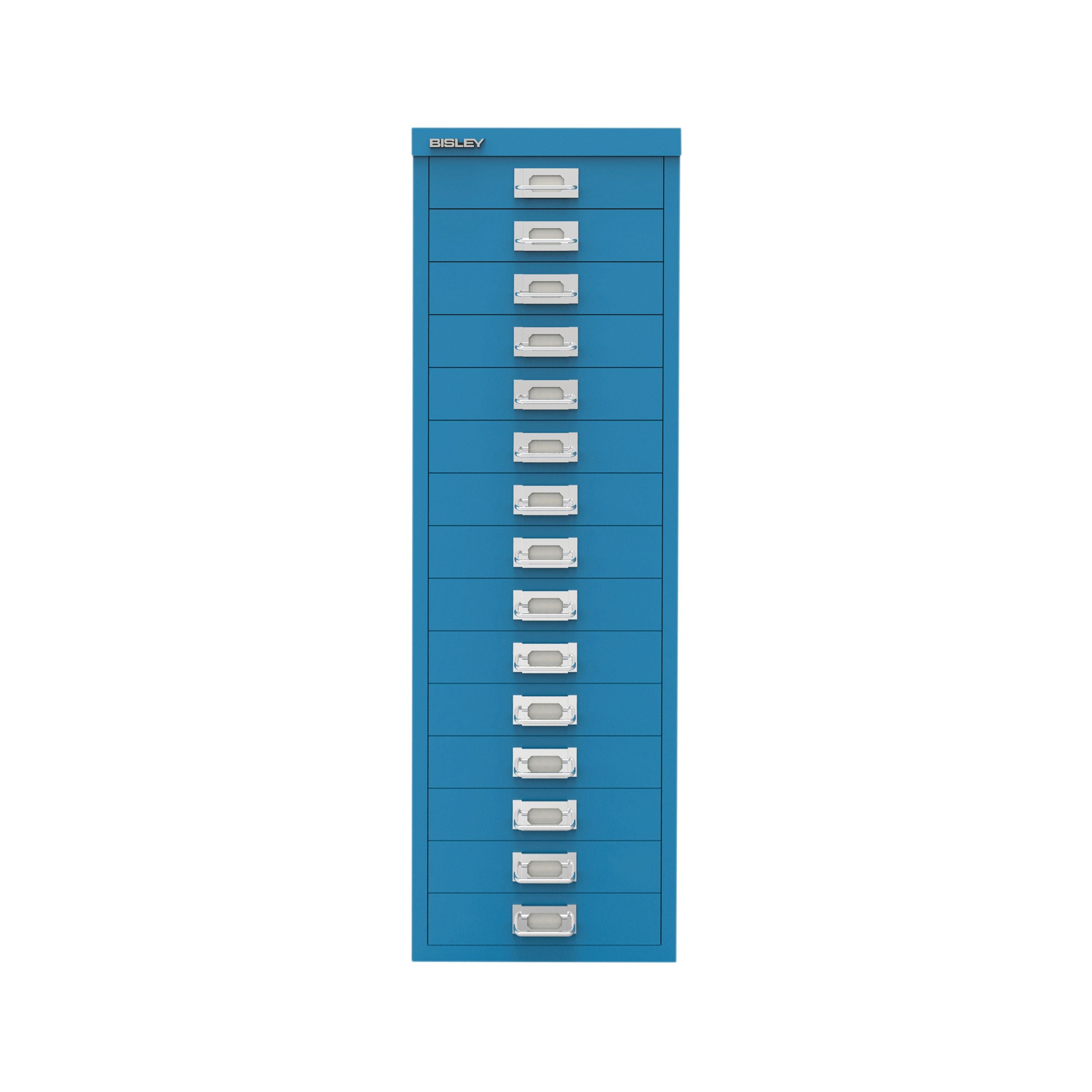 Bisley 15 Multidrawer Cabinet 279x380x860mm Azure Blue By78741