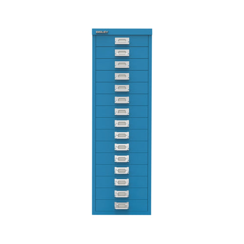 Bisley 15 Multidrawer Cabinet 279x380x860mm Azure Blue By78741