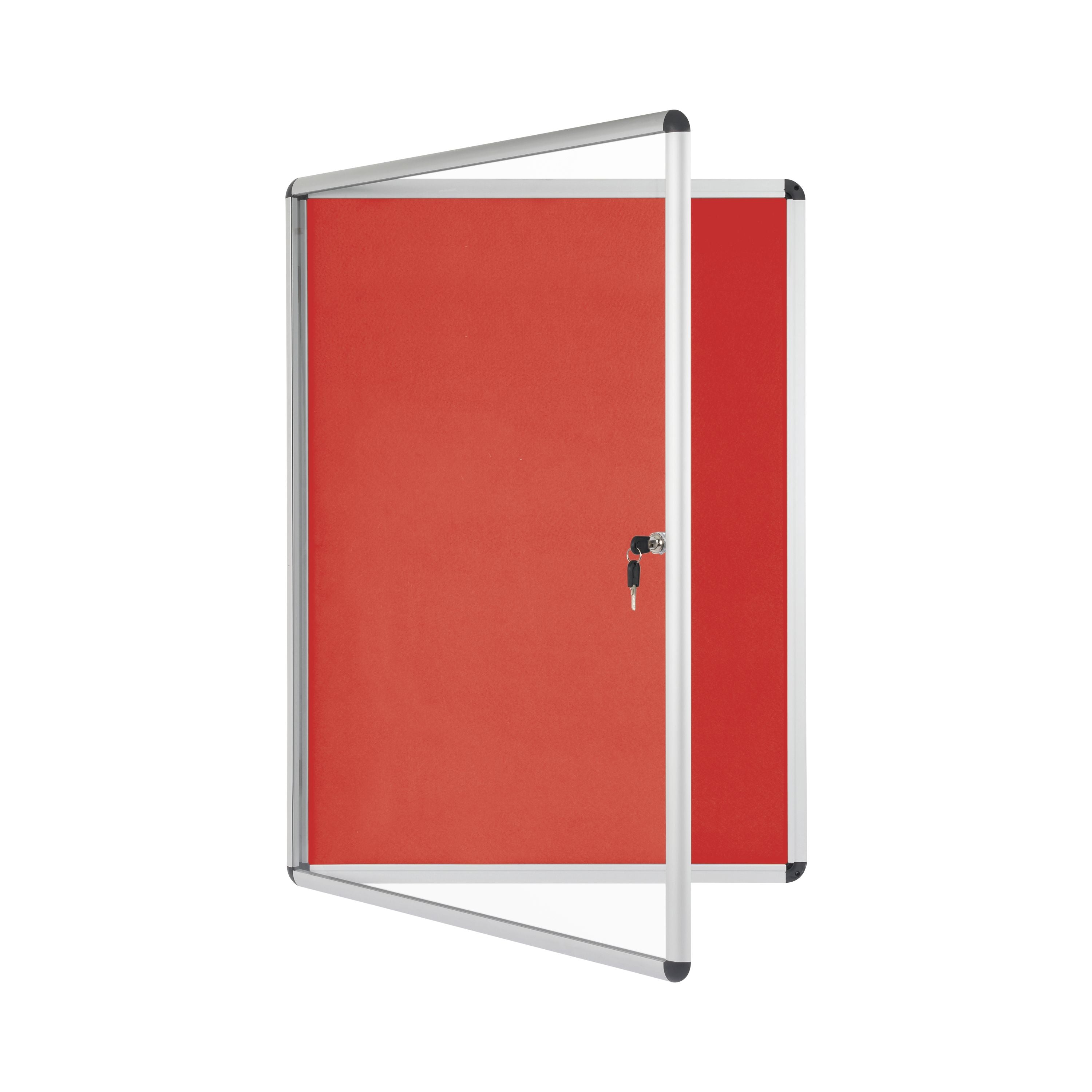Bi-office Enclore Display Case Red Felt Acrylic Aluminium Frame 15xa4 Vt640105150