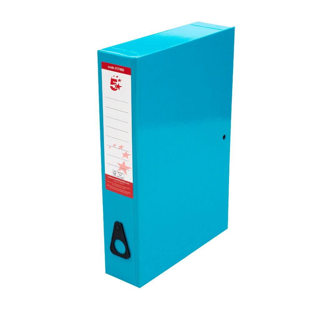 5 Star Office Classic Box File Blue – (Pack of 10)