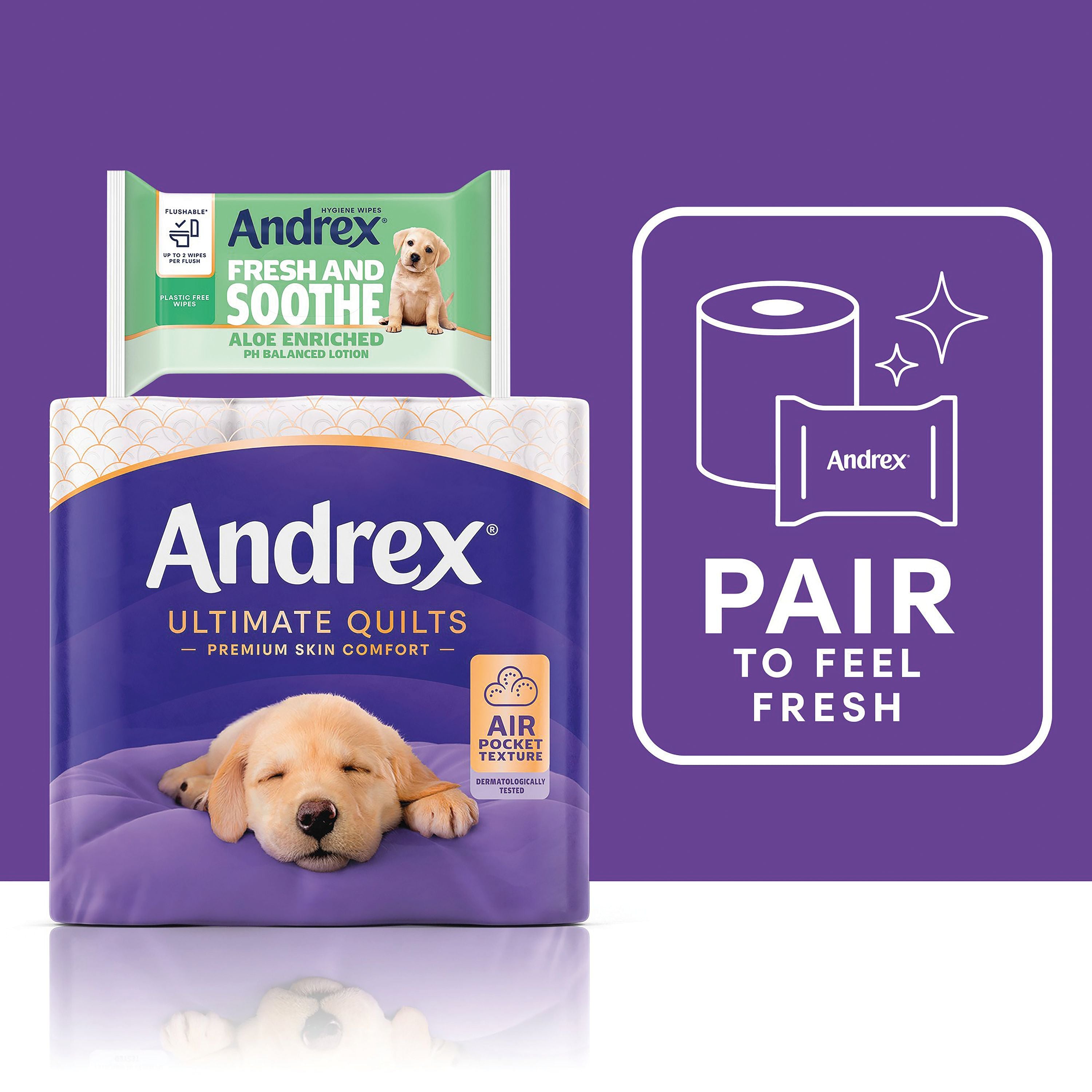 Andrex Ultimate Quilts Toilet Roll 3-ply 115 Sheets Per Roll – (Pack of 24)