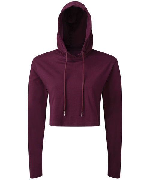 Tri Dri Women'S Cropped Hooded Long Sleeve T-Shirt - TR088