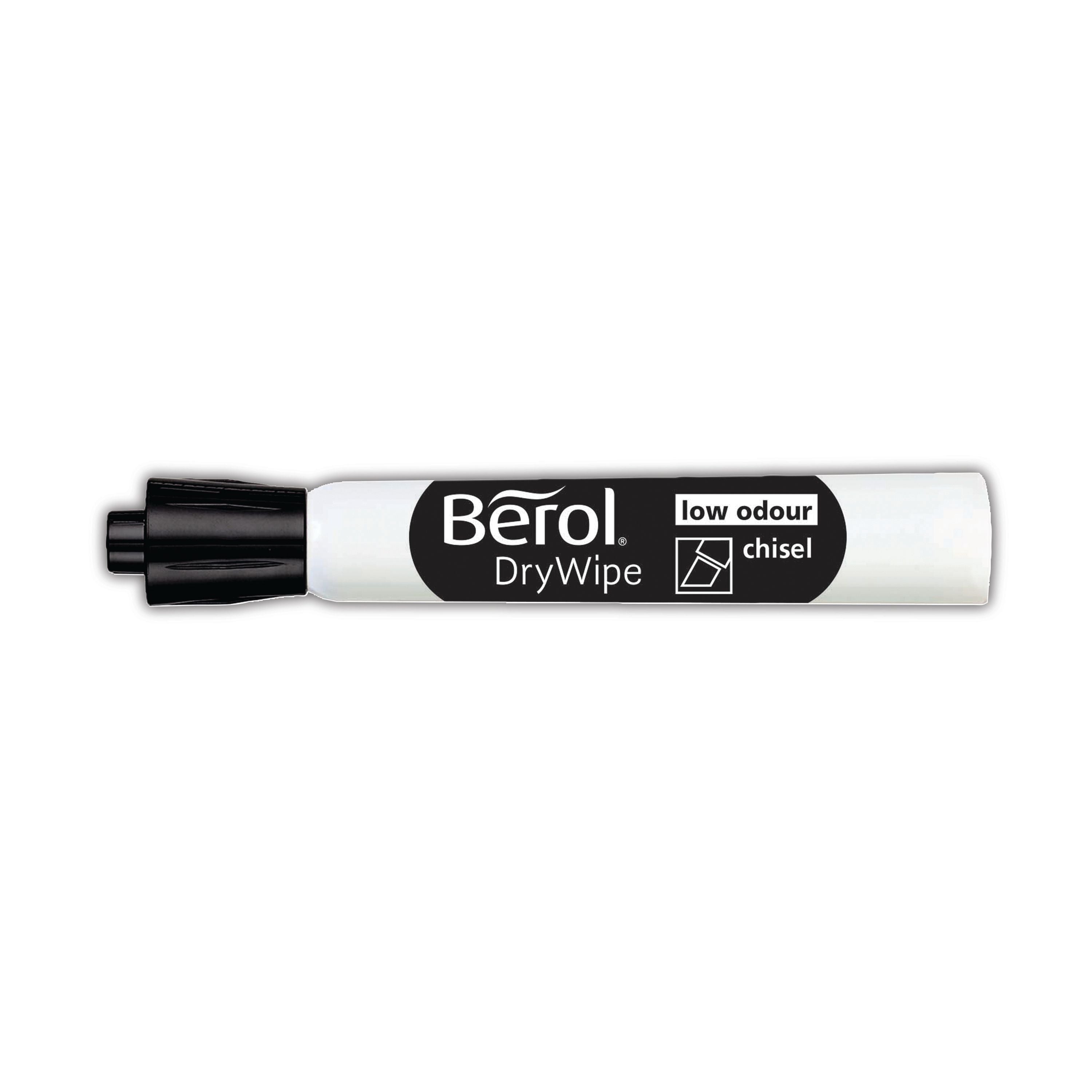Berol Drywipe Marker Chisel Tip Black – (Pack of 48)