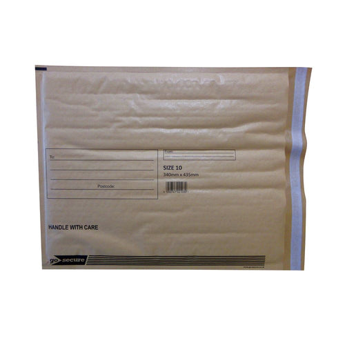 Go Secure Gosecure Bubble Envelope Size 10 Internal Dimensions 340x435mm Gold (pack Of 50) Ml10062