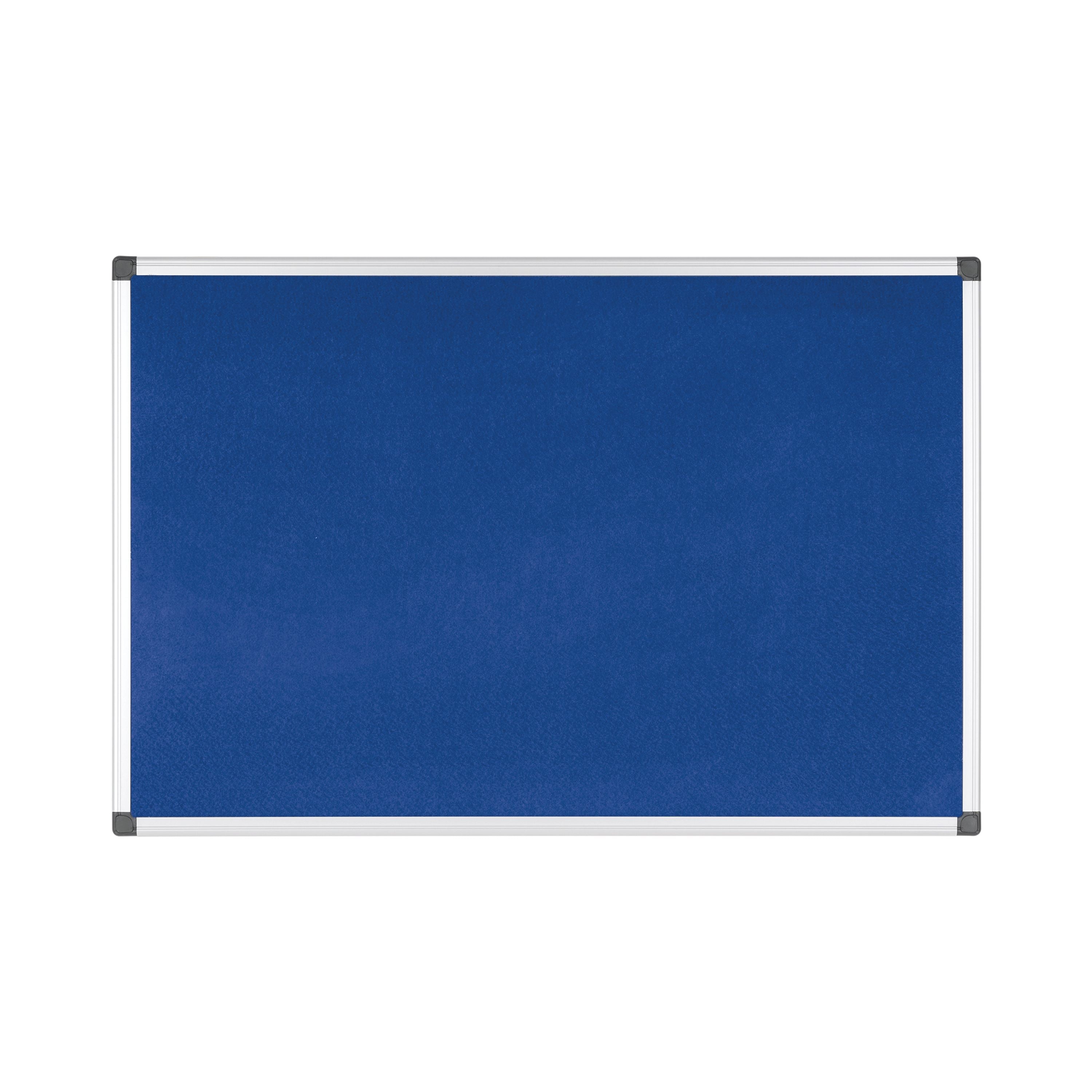 Bi-office Aluminium Trim Felt Notice Board 1800x1200mm Blue Fa27fa2743170