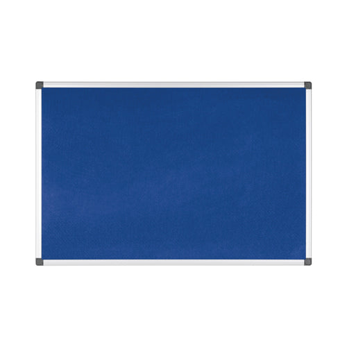 Bi-office Aluminium Trim Felt Notice Board 1800x1200mm Blue Fa27fa2743170