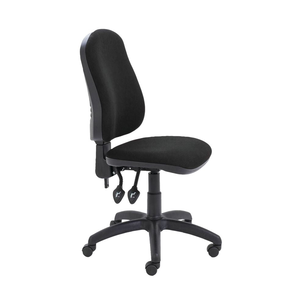 First Calypso Operator Chair 640x640x985-1175mm 2 Lever Upholstered Black Kf90958