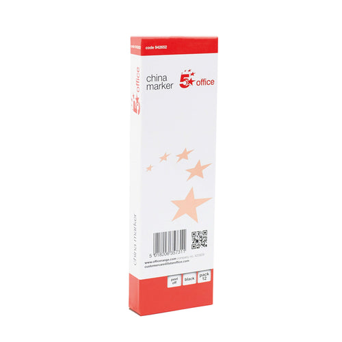 5 Star Office China Graph Pencil 4mm Column Non-toxic Black – (Pack of 12)