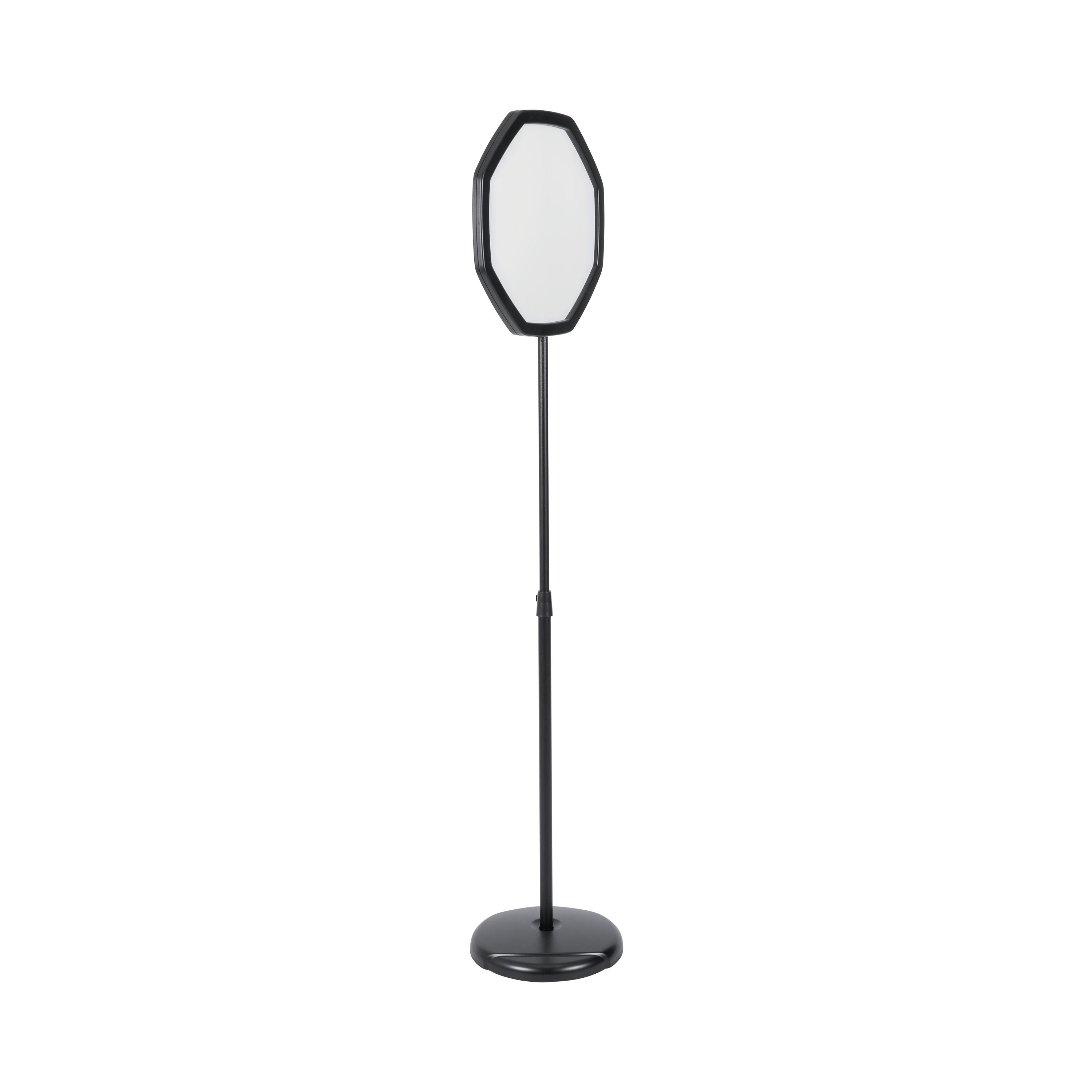 Bi-office Black Octagonal Floor Sign Magnetic Drywipe Surface Sig08070101