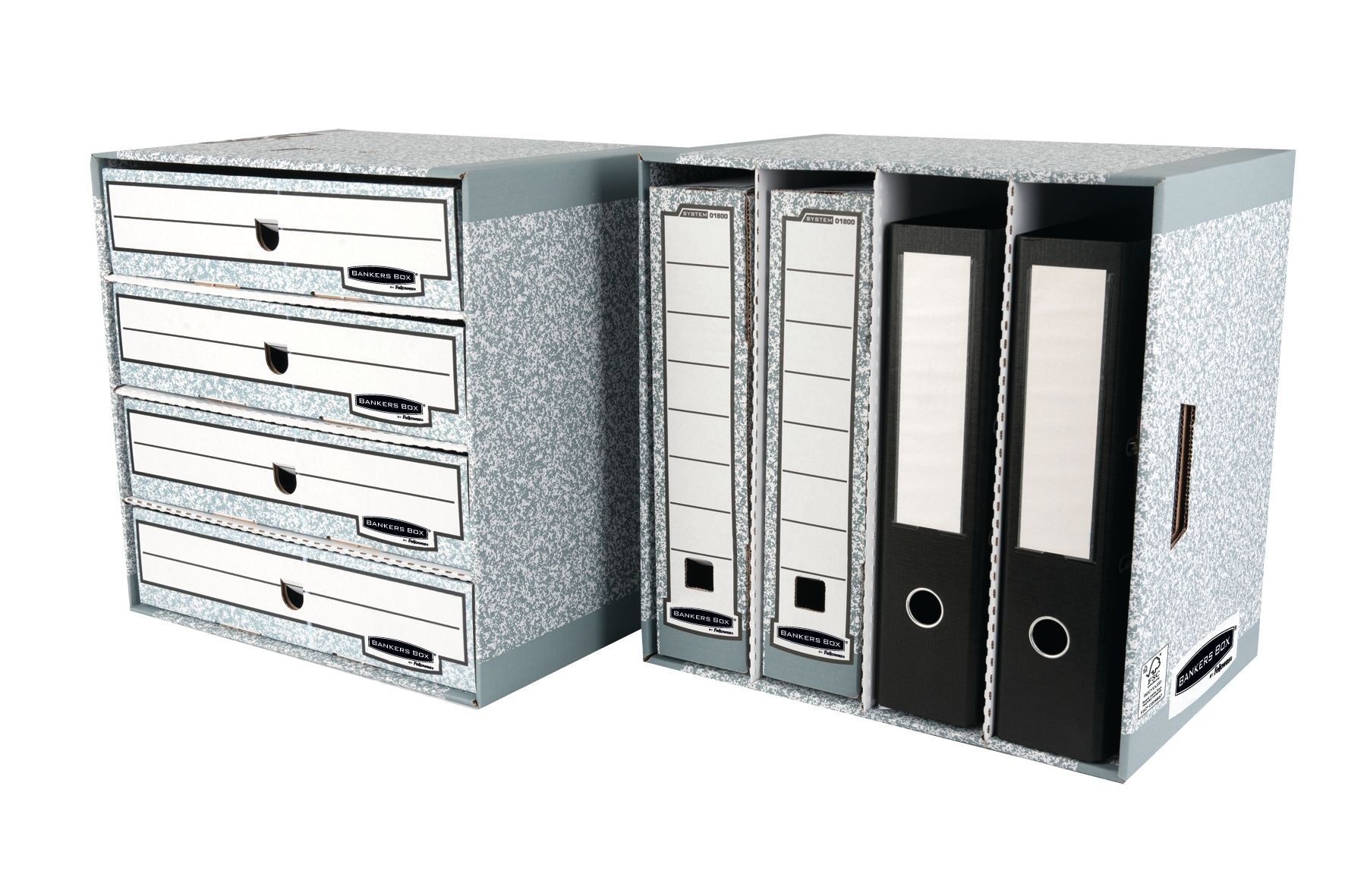 Bankers Box File Store 4 Drawer Grey – (Pack of 5)