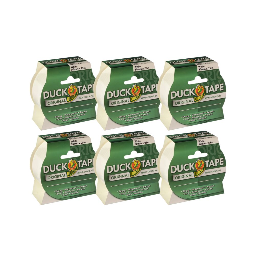 Ducktape Original Duck Tape 50mmx25m White (pack Of 6) 211117