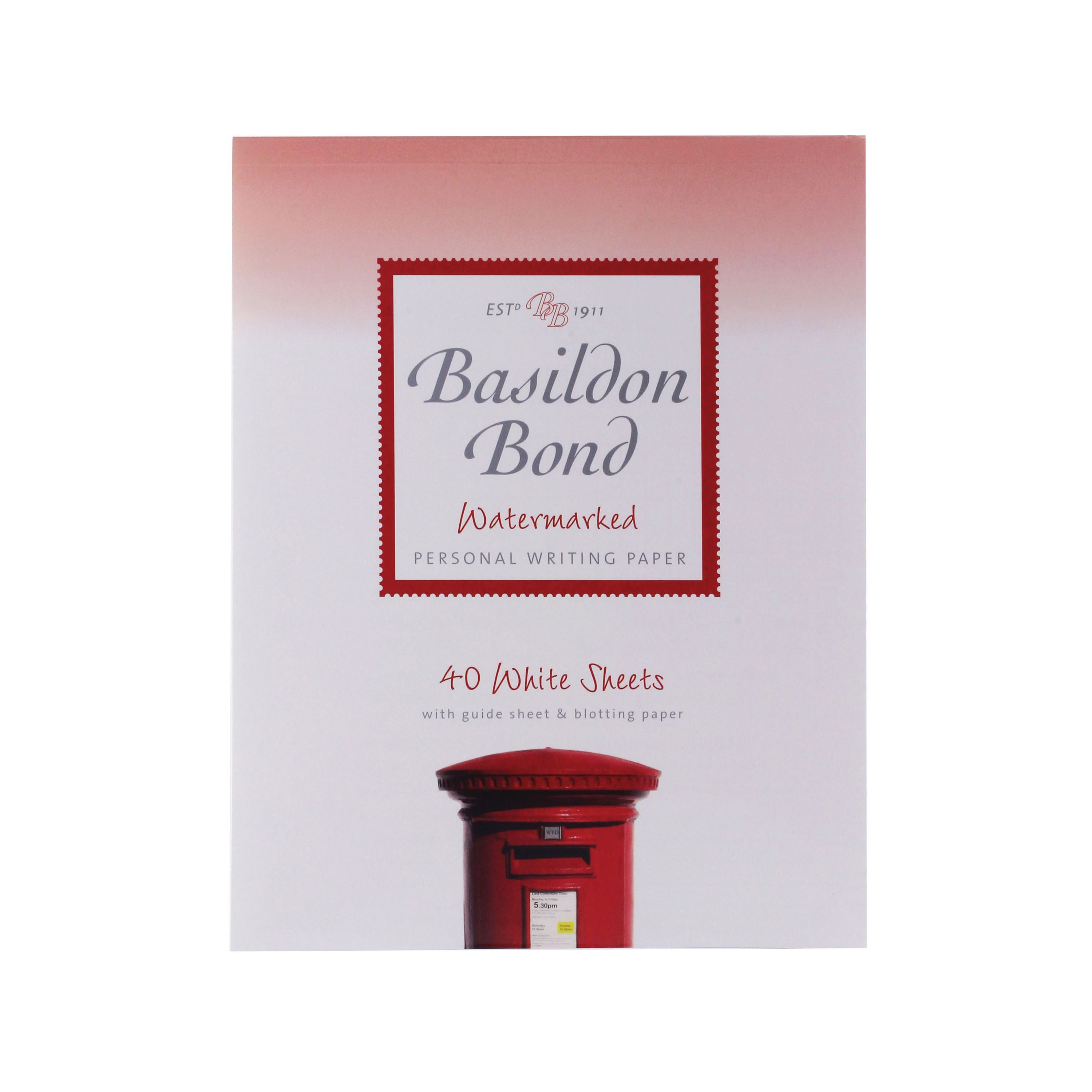 Basildon Bond White Writing Pad 178 X 229mm 40 Sheets – (Pack of 10)