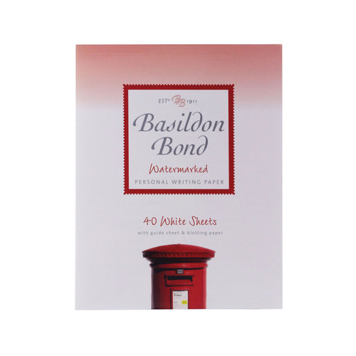 Basildon Bond White Writing Pad 178 X 229mm 40 Sheets – (Pack of 10)