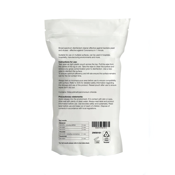 2work Biodegradable Eucalyptus Hand/surface Disinfectant Wipes (pack Of 100) 2w09161