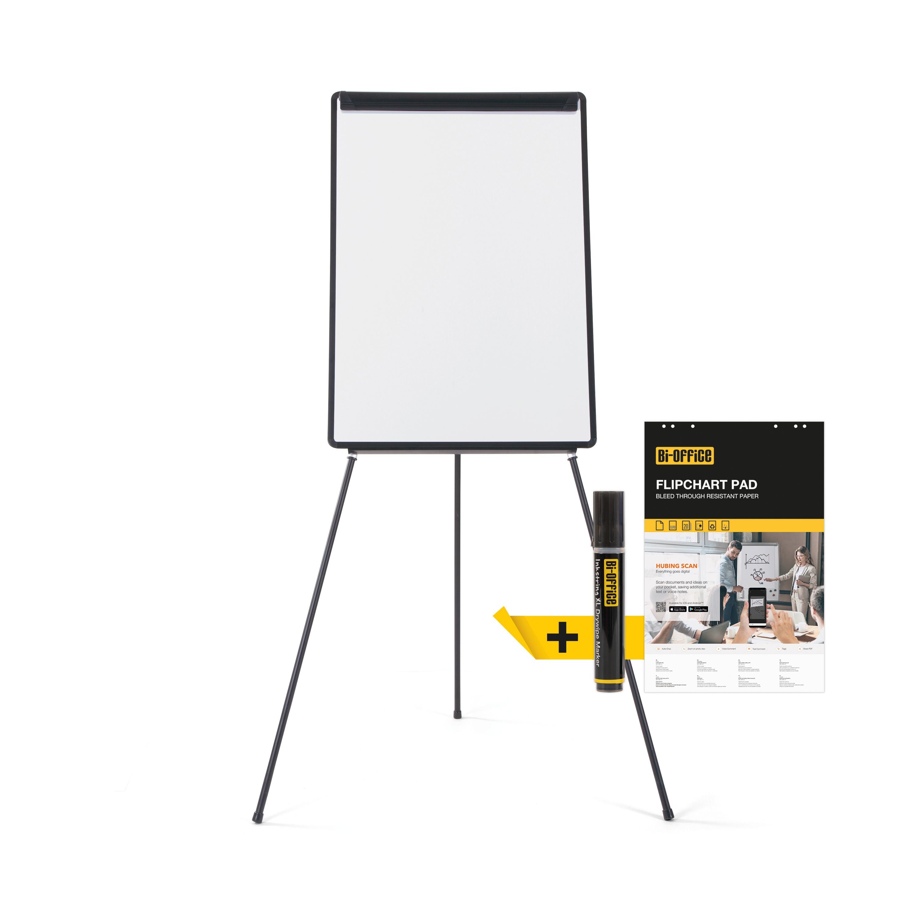 Bi-office Basic Magnetic Tripod Easel Black Structure 70x100cm Ea2370475