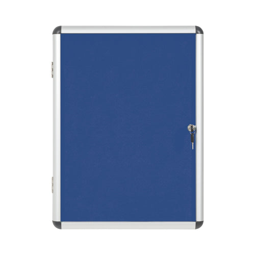 Bi-office Enclore Display Case Blue Felt Acrylic Aluminium Frame 4xa4 Vt610107150