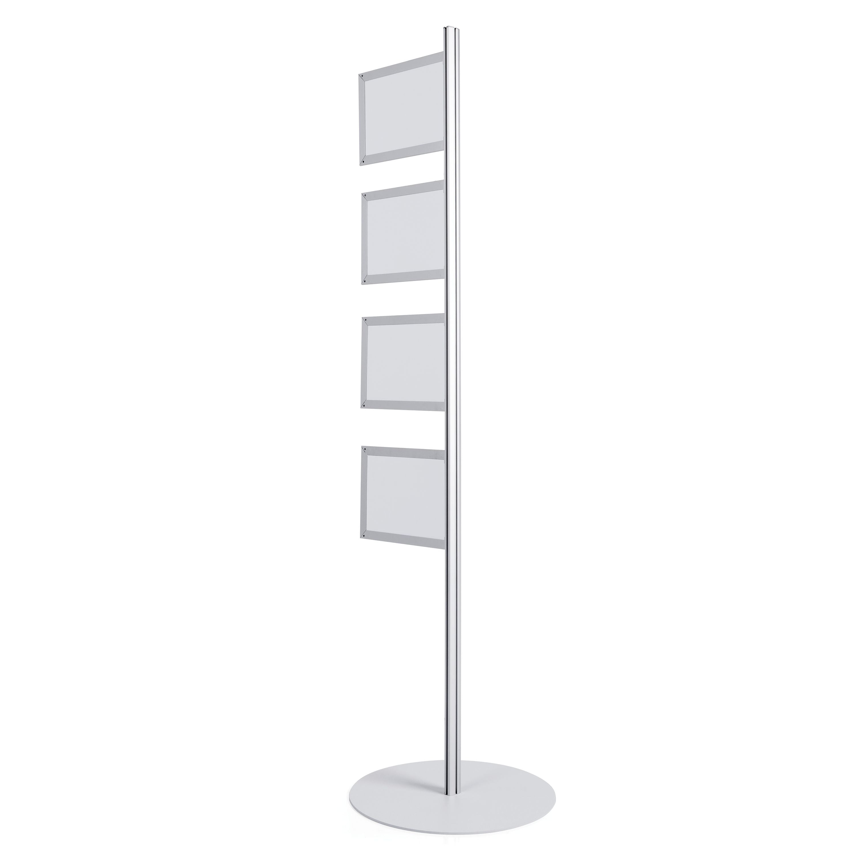 Bi-office Snap Display Post Aluminium Structure A4 – (Pack of 4)