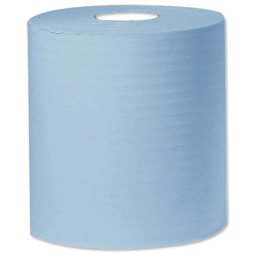 2work Centrefeed Roll 1-ply 300m Blue (pack Of 6) Kf03803