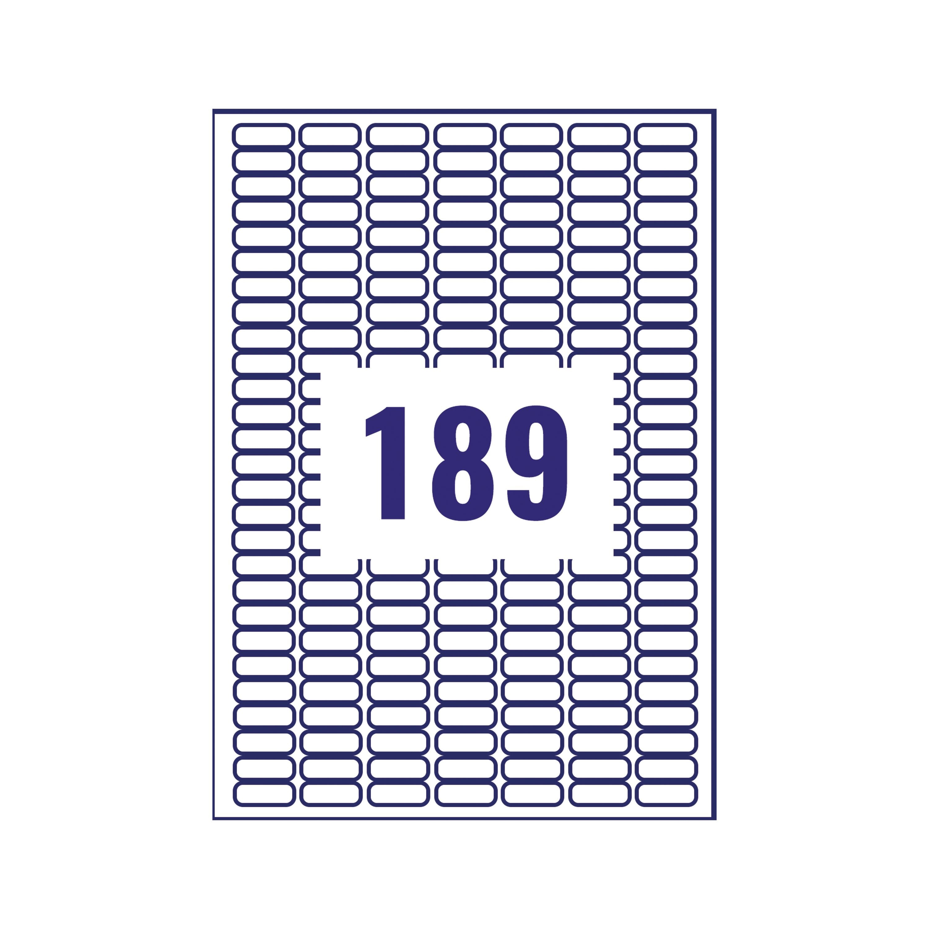 Avery Laser Mini Labels 25.4x10mm 189 Per Sheet White L4731rev-25 – (Pack of 4725)