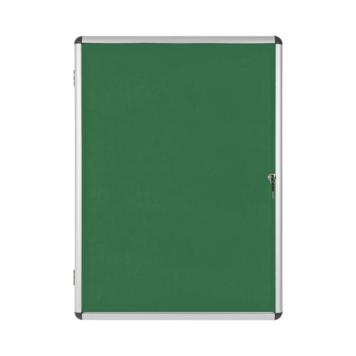 Bi-office Enclore Display Case Green Felt Acrylic Aluminium Frame 9xa4 Vt630102150