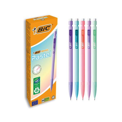 Bic Matic Mechanical Pencil 0.7mm Pastel - (Pack of 12)