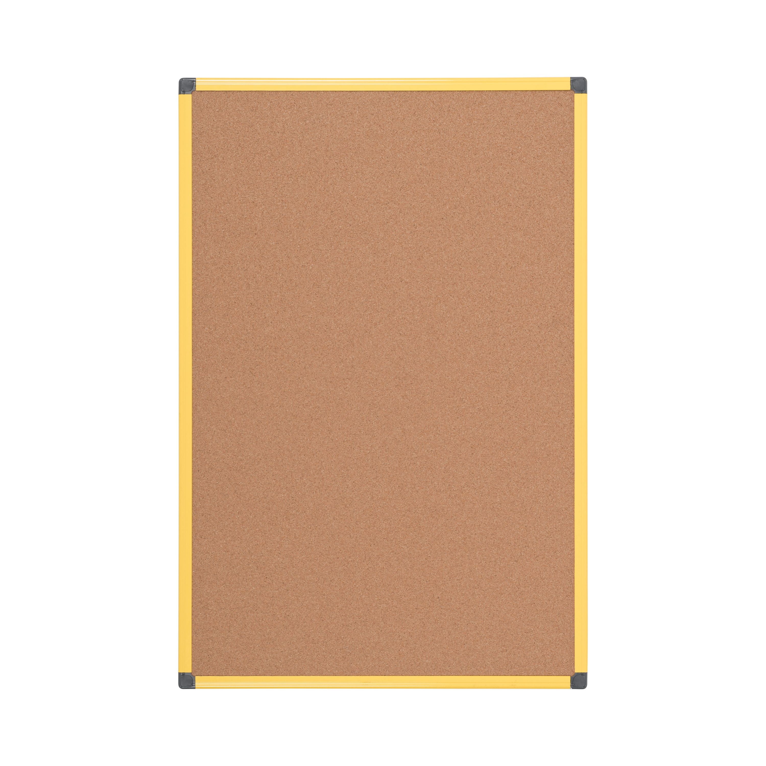 Bi-office Industrial Ultrabrite Cork Board Yellow Aluminium Frame 200x100cm Ca2211721