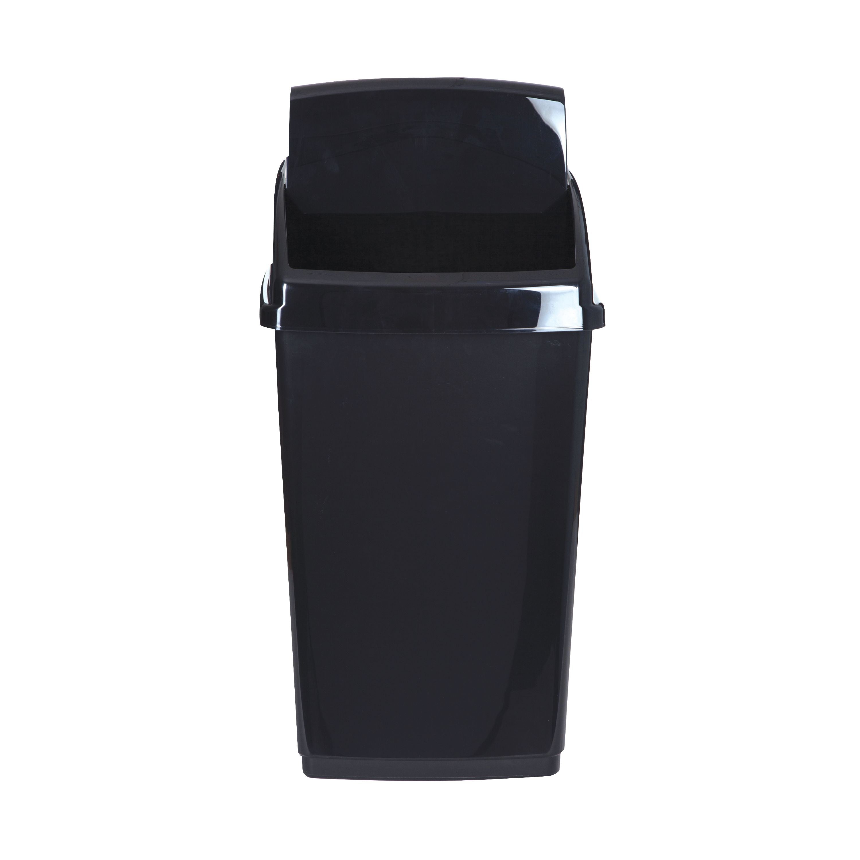 2work Swing Top Bin 30 Litre Black 2w810011
