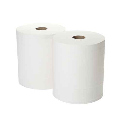 2WORK Forecourt Roll 2-ply 360m x 280mm White – (Pack of 2)