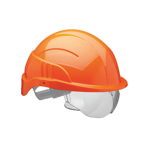 Centurion Vision Plus Safety Helmet With Integrated Visor Orange Cns10pluseora