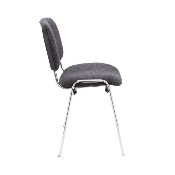 First Ultra Multipurpose Stacking Chair 532x585x805mm Charcoal Kf74894