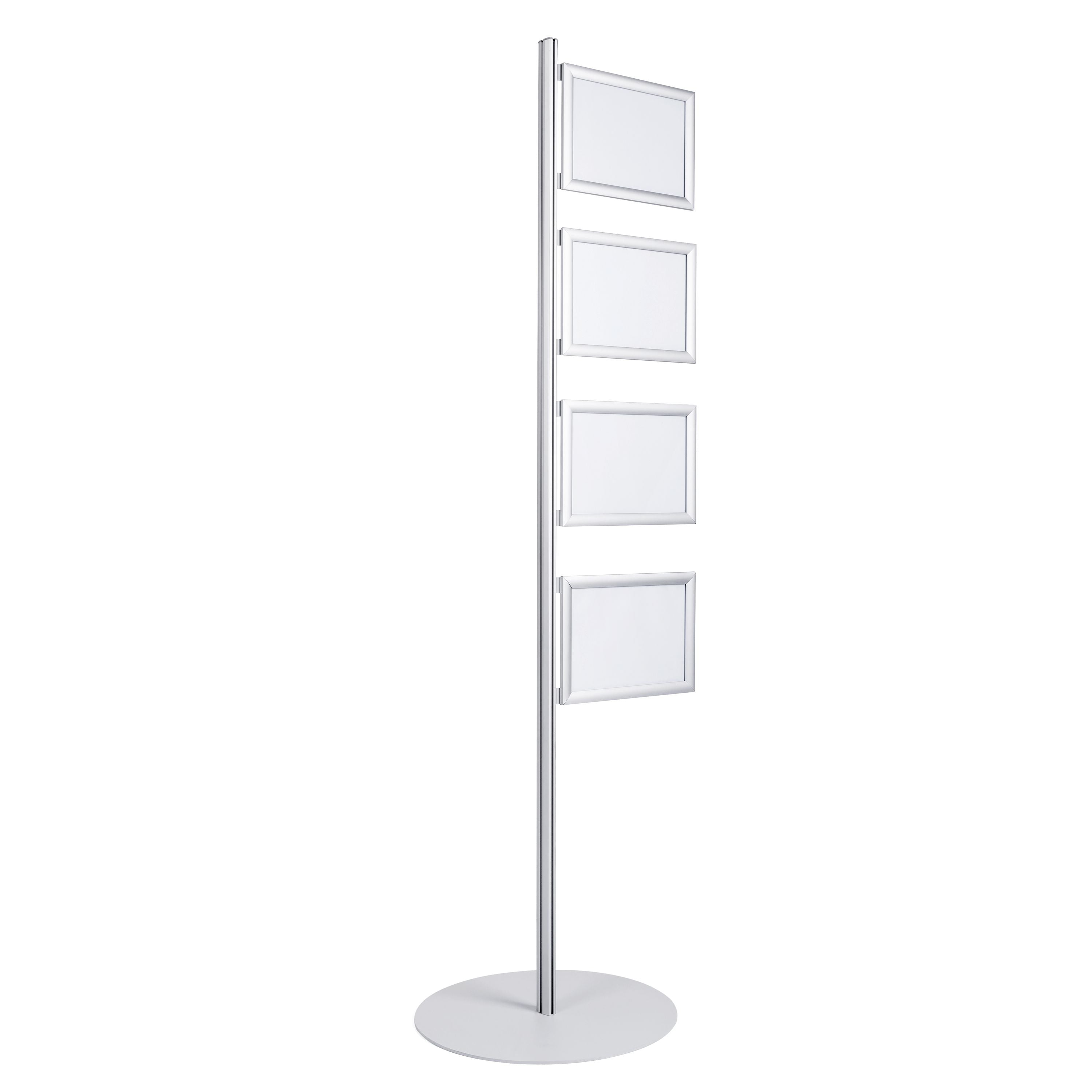 Bi-office Snap Display Post Aluminium Structure A4 – (Pack of 4)