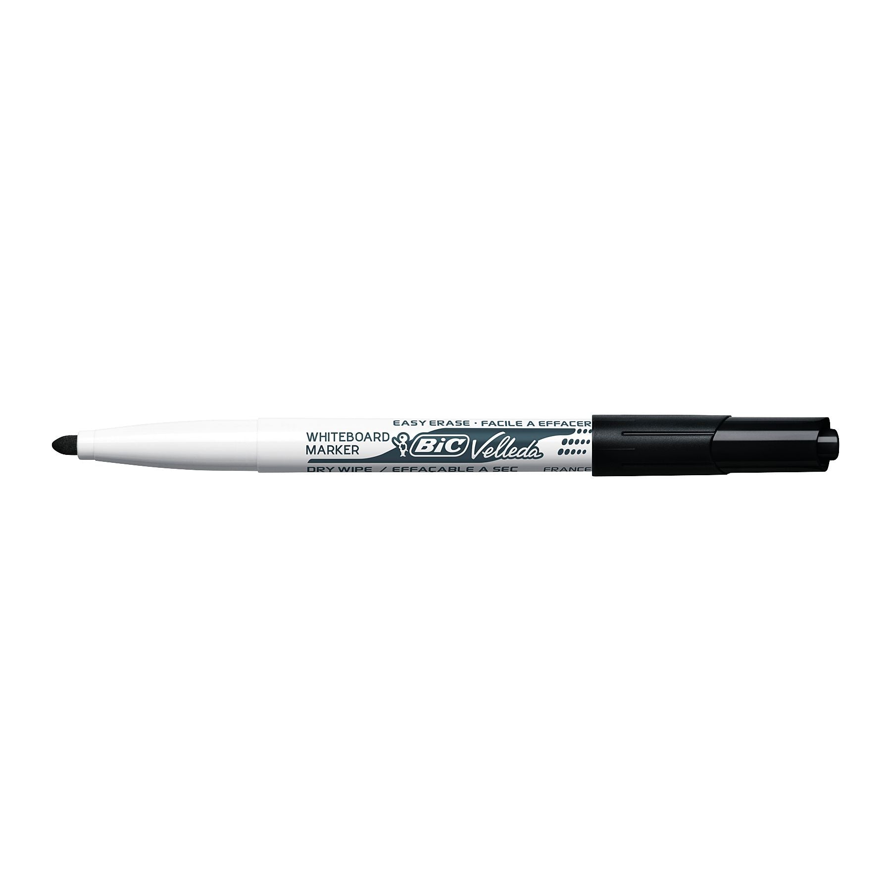 Bic Velleda 1741 Drywipe Marker Black – (Pack of 12)