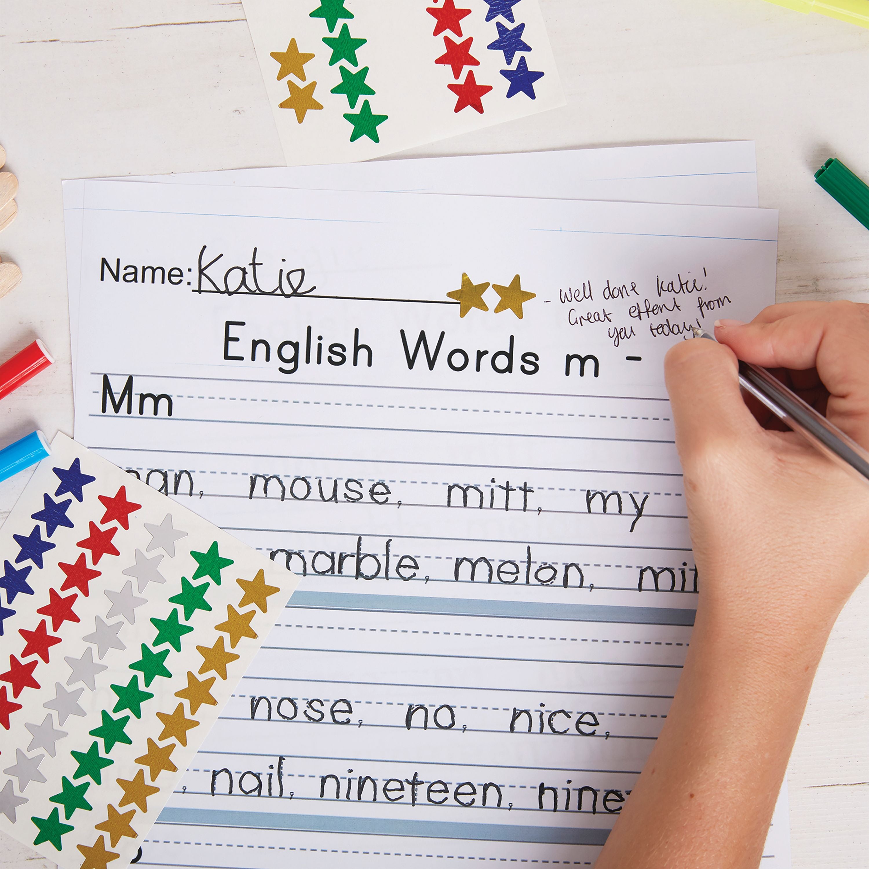 Blick Labels Metallic Stars Silver 14mm (Pack of 135)