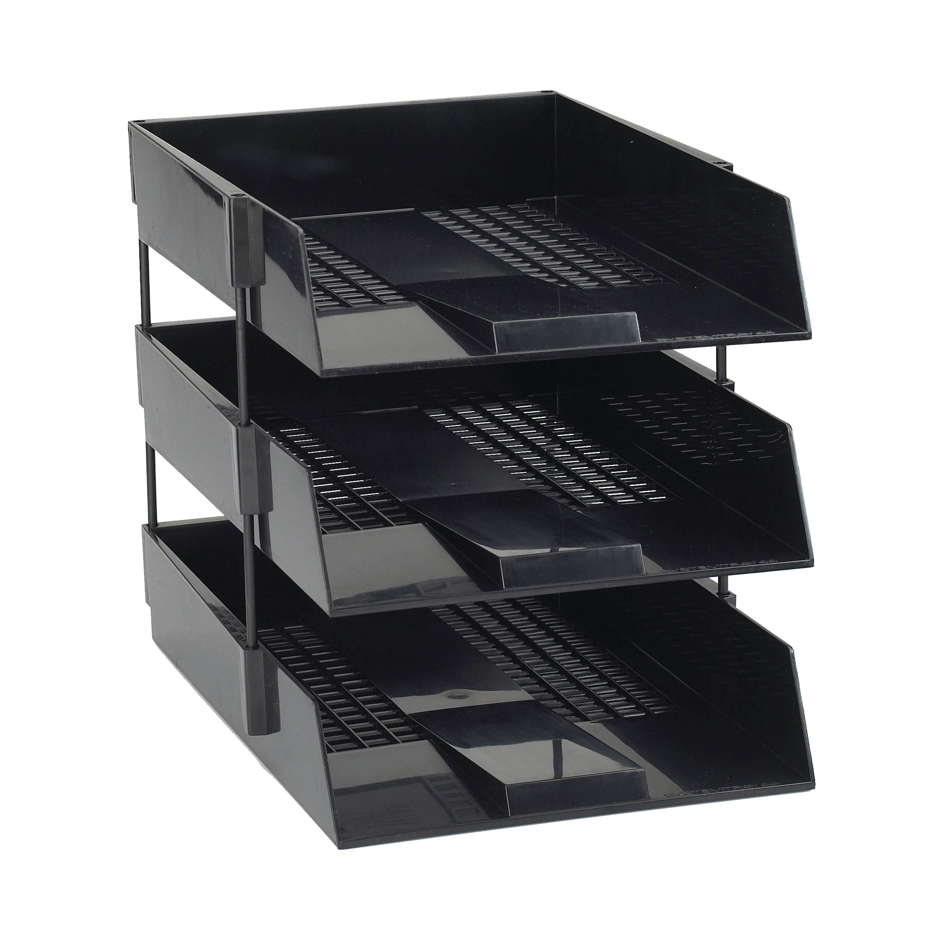 Avery Letter Tray Risers 118mm Black 404b-118 – (Pack of 4)
