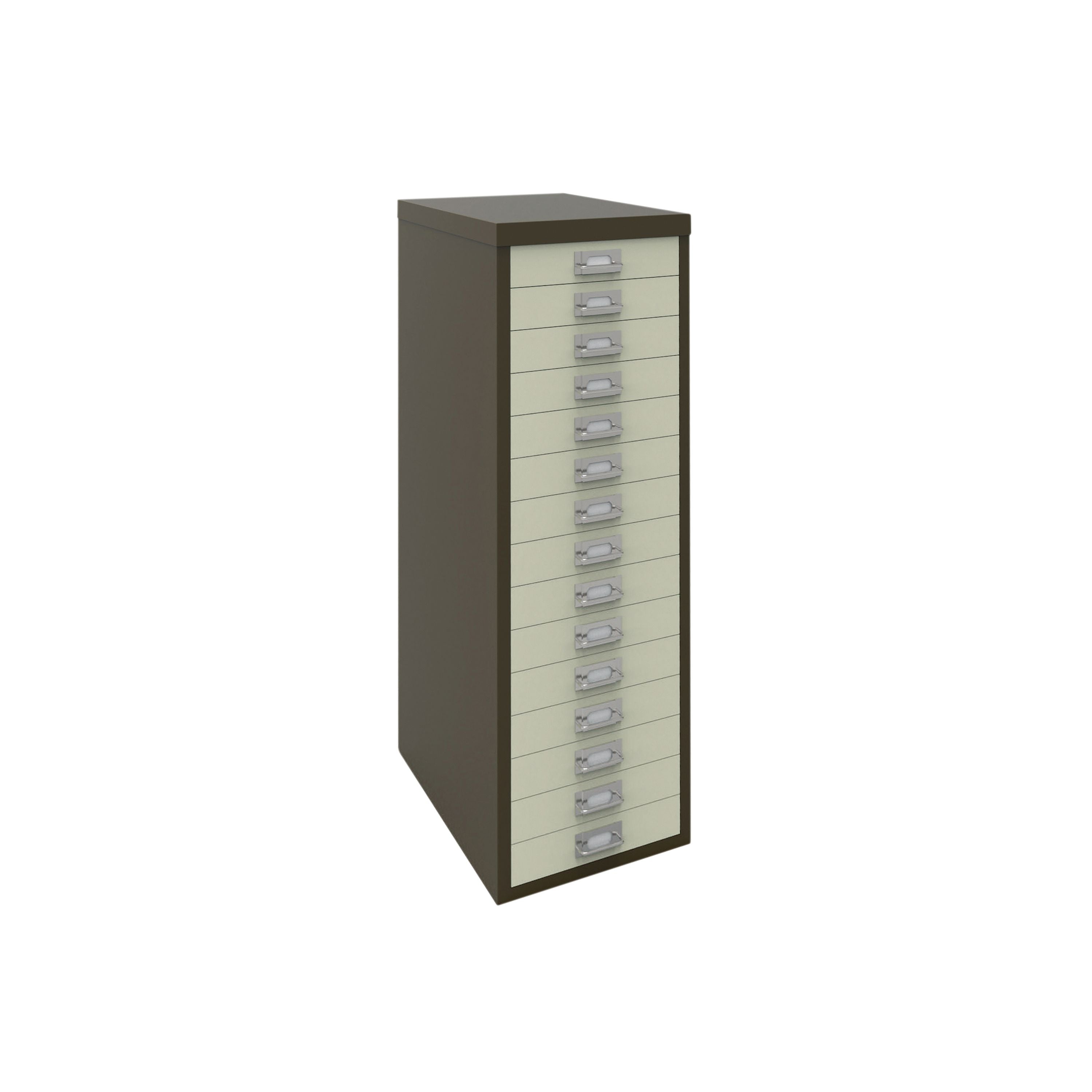 Bisley 15 Multidrawer Filing Cabinet A4279x380x860mm Coffee/cream H3915nl-005006