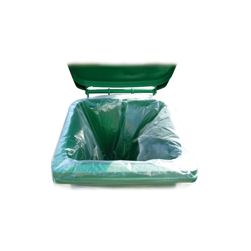 2WORK Wheelie Bin Liner Clear – (Pack of 100)