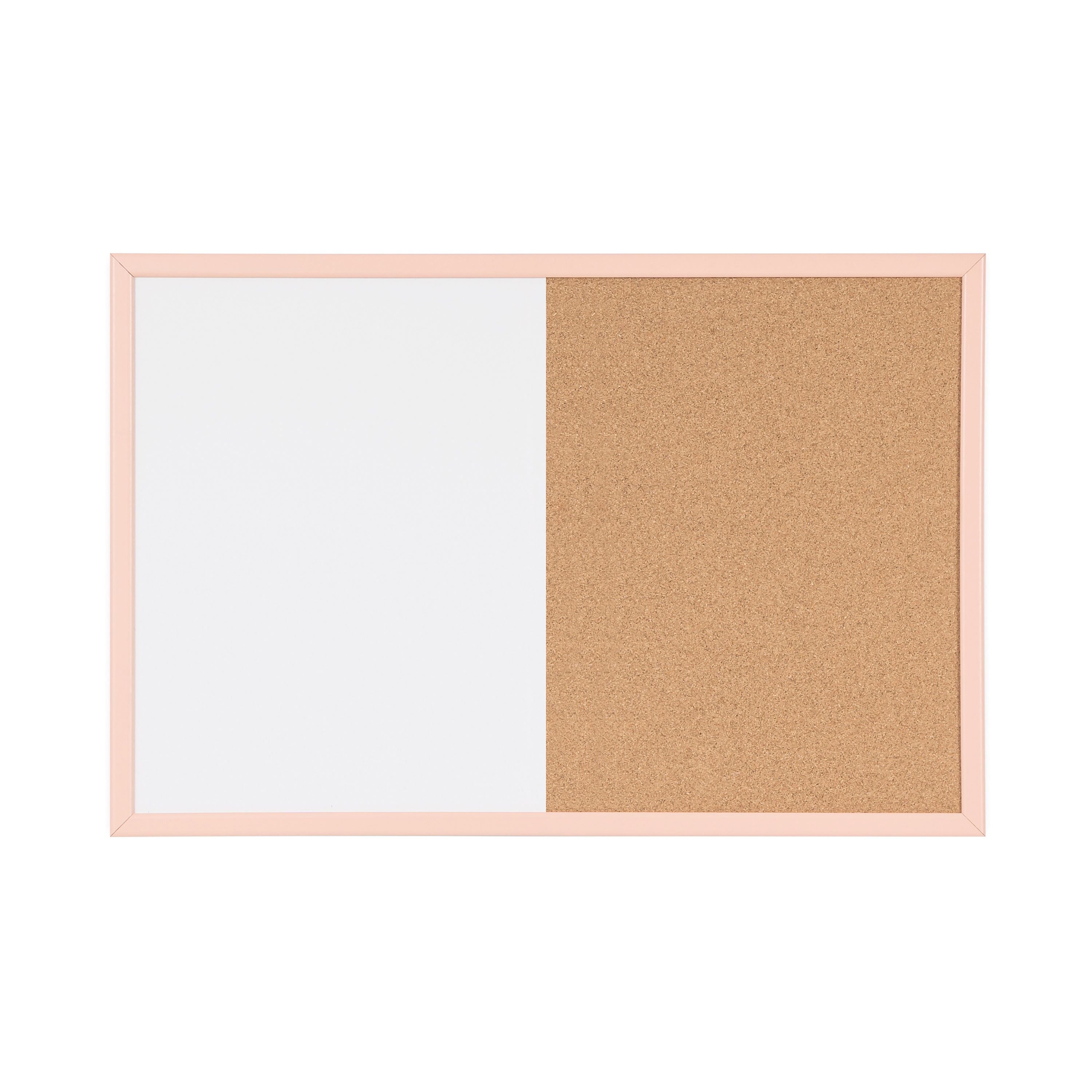 Bi-office Pastel Magnetic Cork Combination Board Salmon Frame 60x40cm Mx03106991