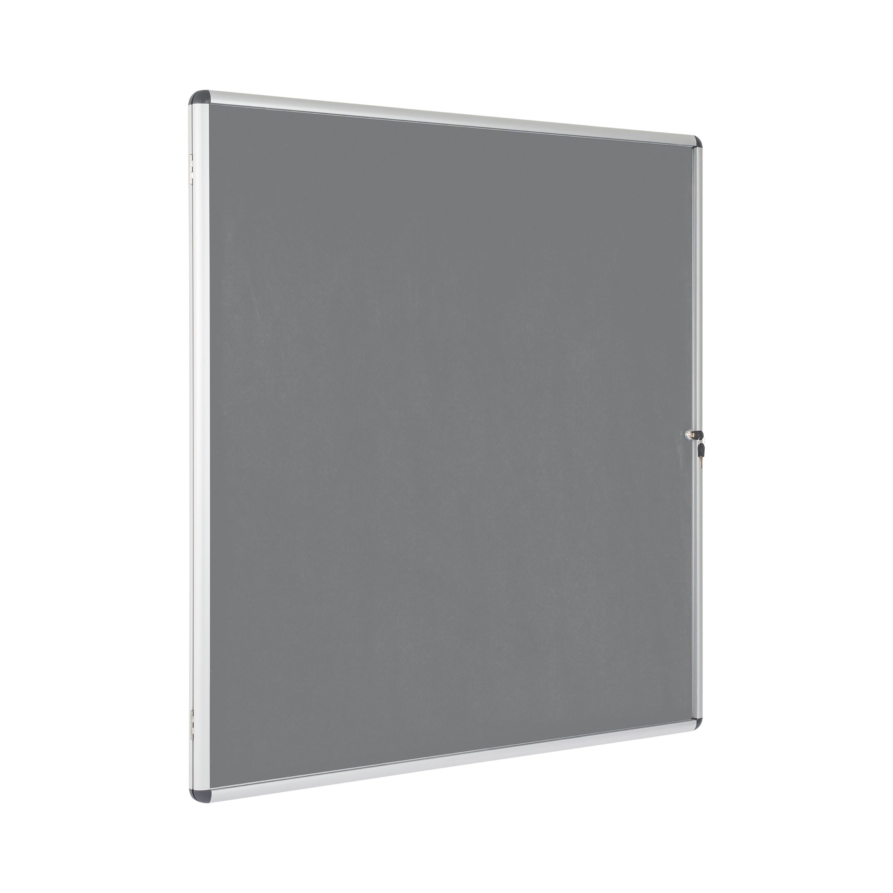 Bi-office Enclore Display Case Grey Felt Acrylic Aluminium Frame 20xa4 Vt740103150