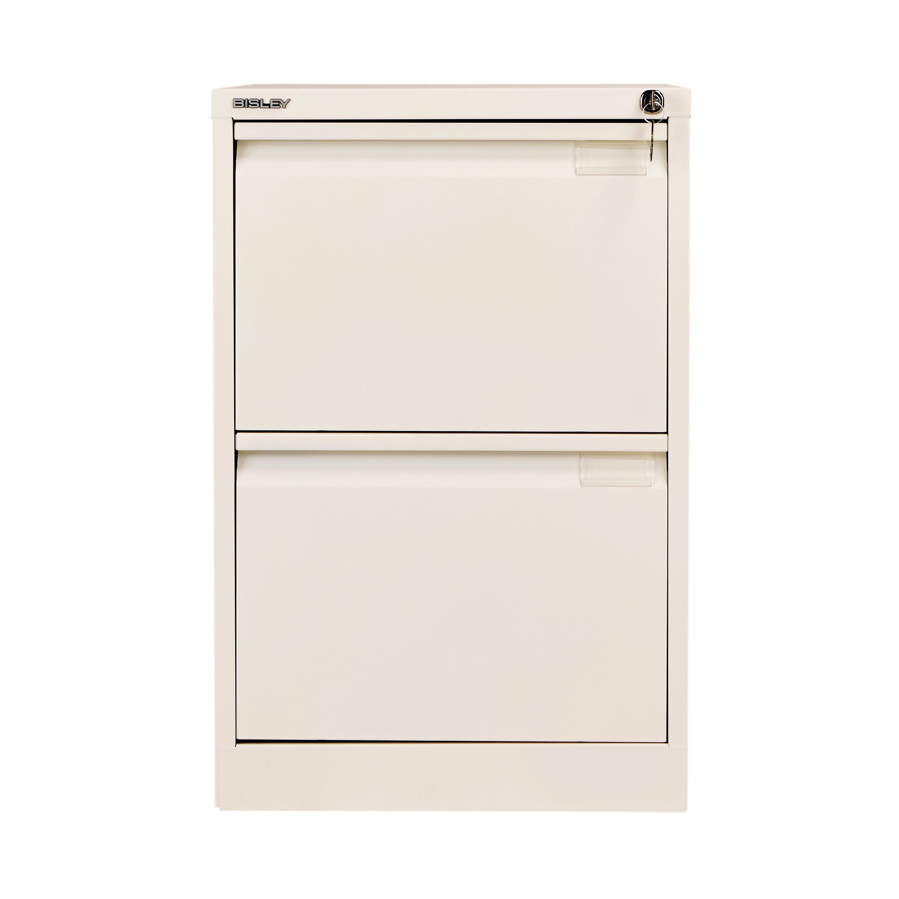 Bisley 2 Drawer Filing Cabinet Lockable 470x622x711mm Chalk Bs2e/chk
