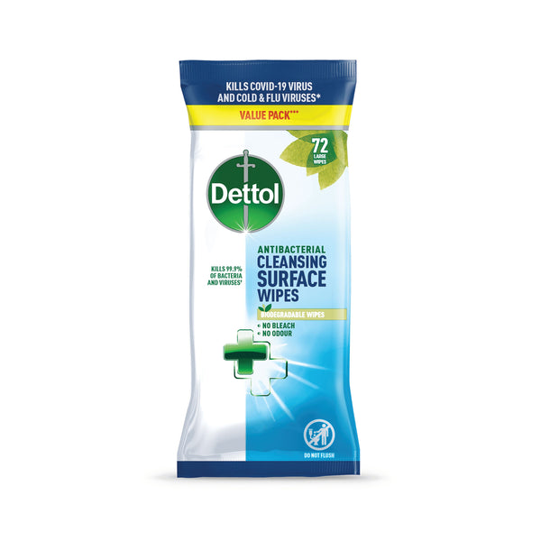 Dettol Antibacterial Cleansing Wipes 72 Wipes (pack Of 5) 3244450