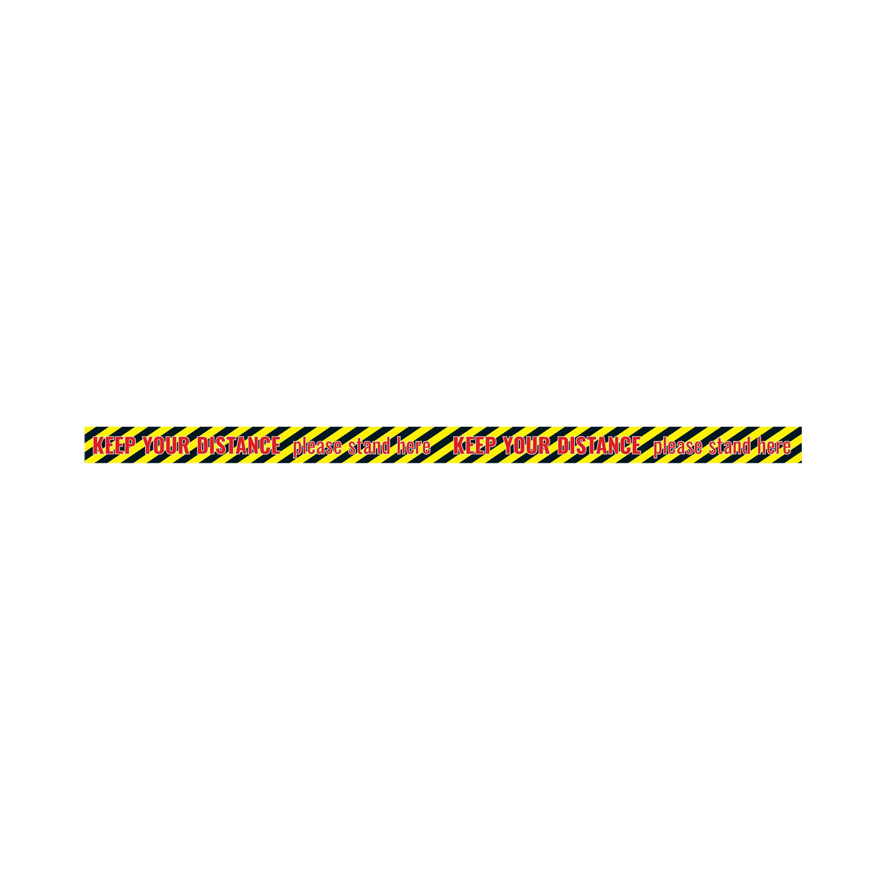 Social Distance Sticker 1300x60mm Tape – (Pack of 5)