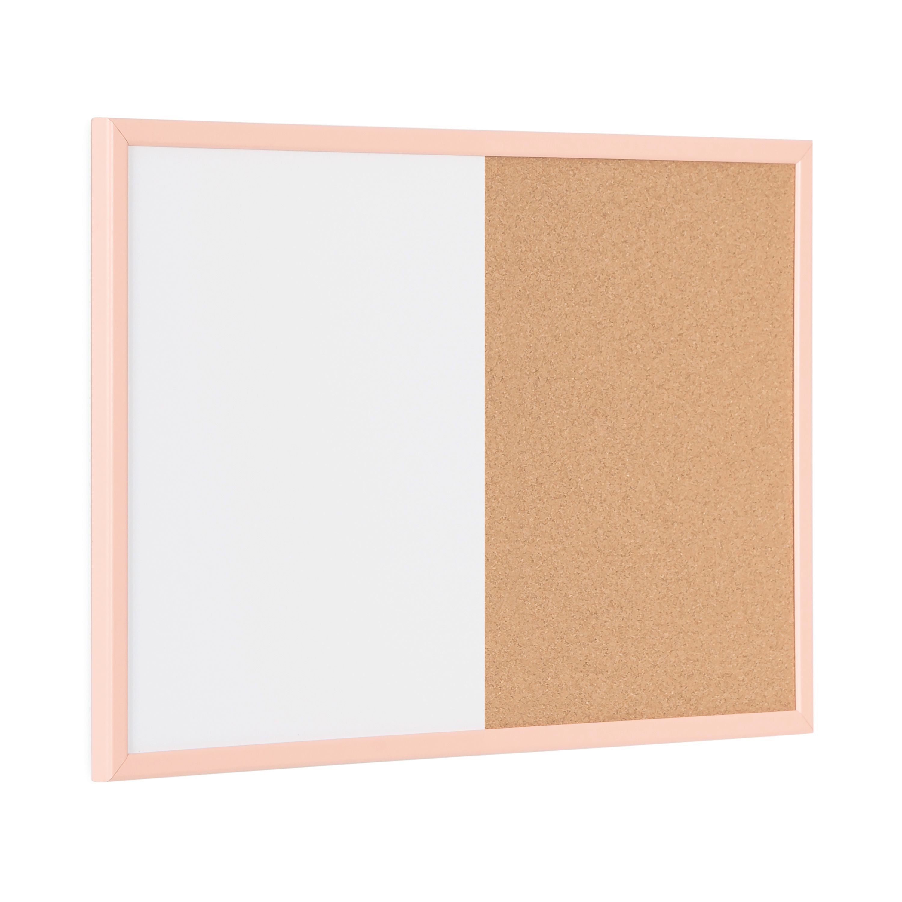 Bi-office Pastel Magnetic Cork Combination Board Salmon Frame 60x40cm Mx03106991
