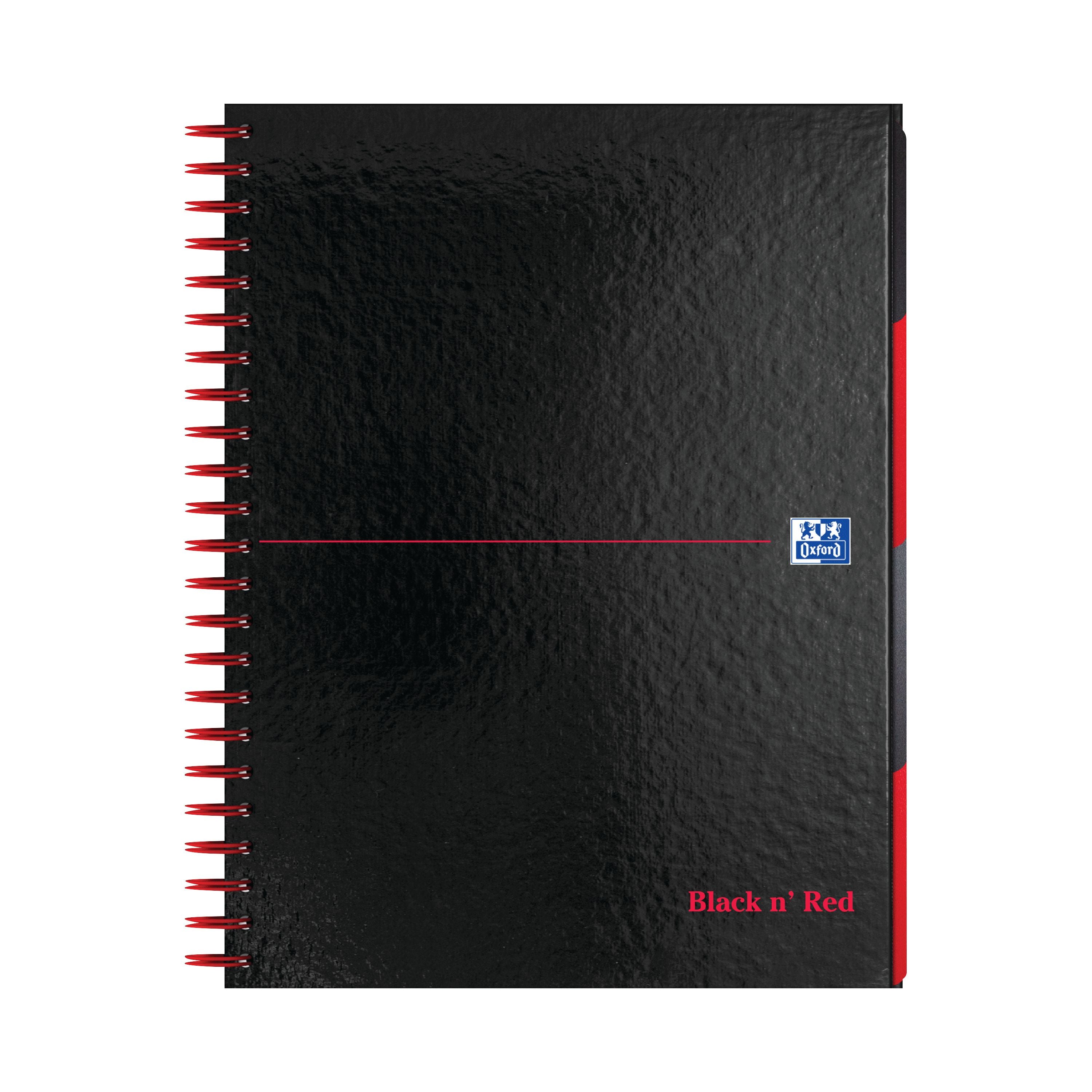 Black N Red Hardback Wirebound Project Book 200 Pages A4 – (Pack of 3)
