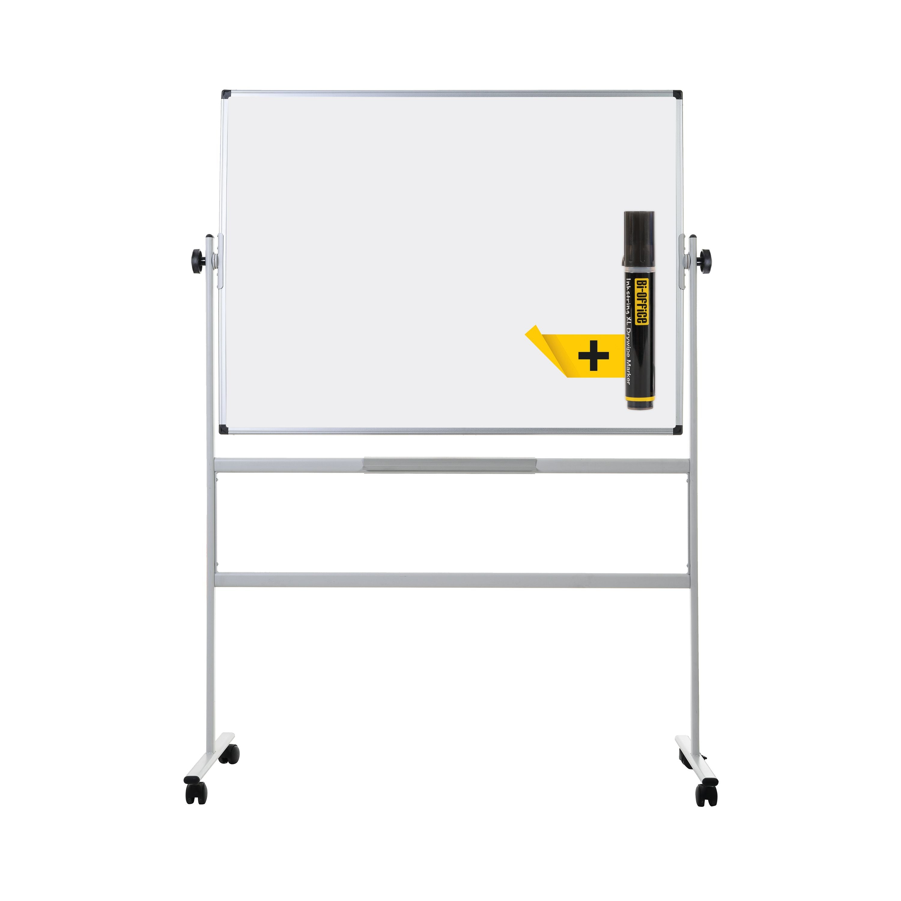 Bi-office Revolving Whiteboard Lacquered Steel Surface 120x90cm Qr0203