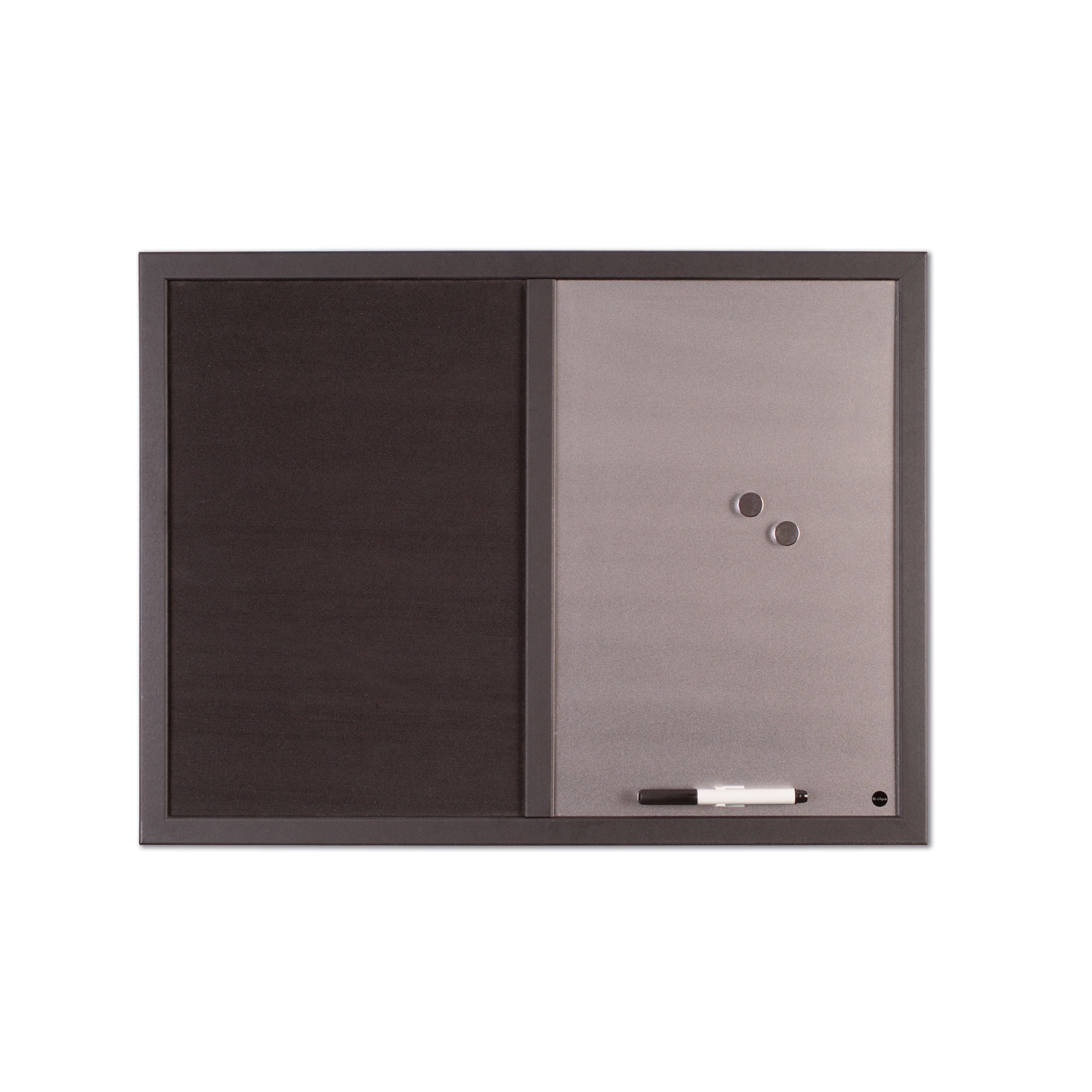Bi-office Black Shadow Fabric Silver Finish Board Black Frame 90x60cm Mx07232169